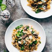 Date Night Mushroom Pasta with Goat Cheese